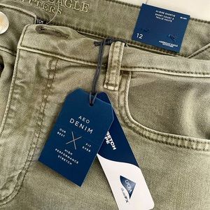 High rise shortie shorts AEO Green Shorts